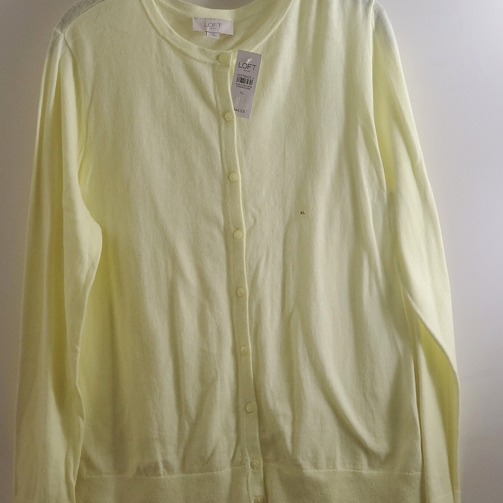 Loft full arm blouse light yellow